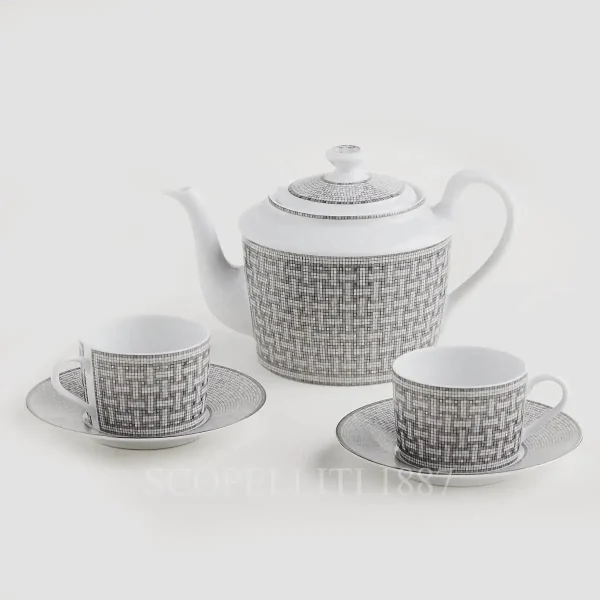 hermes mosaique au 24 platinum tea set