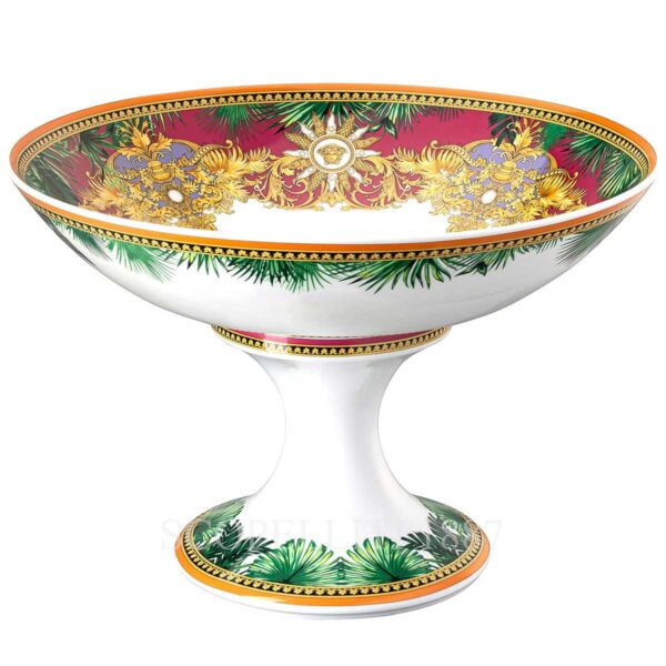 versace jungle animalier bowl on foot 35 cm
