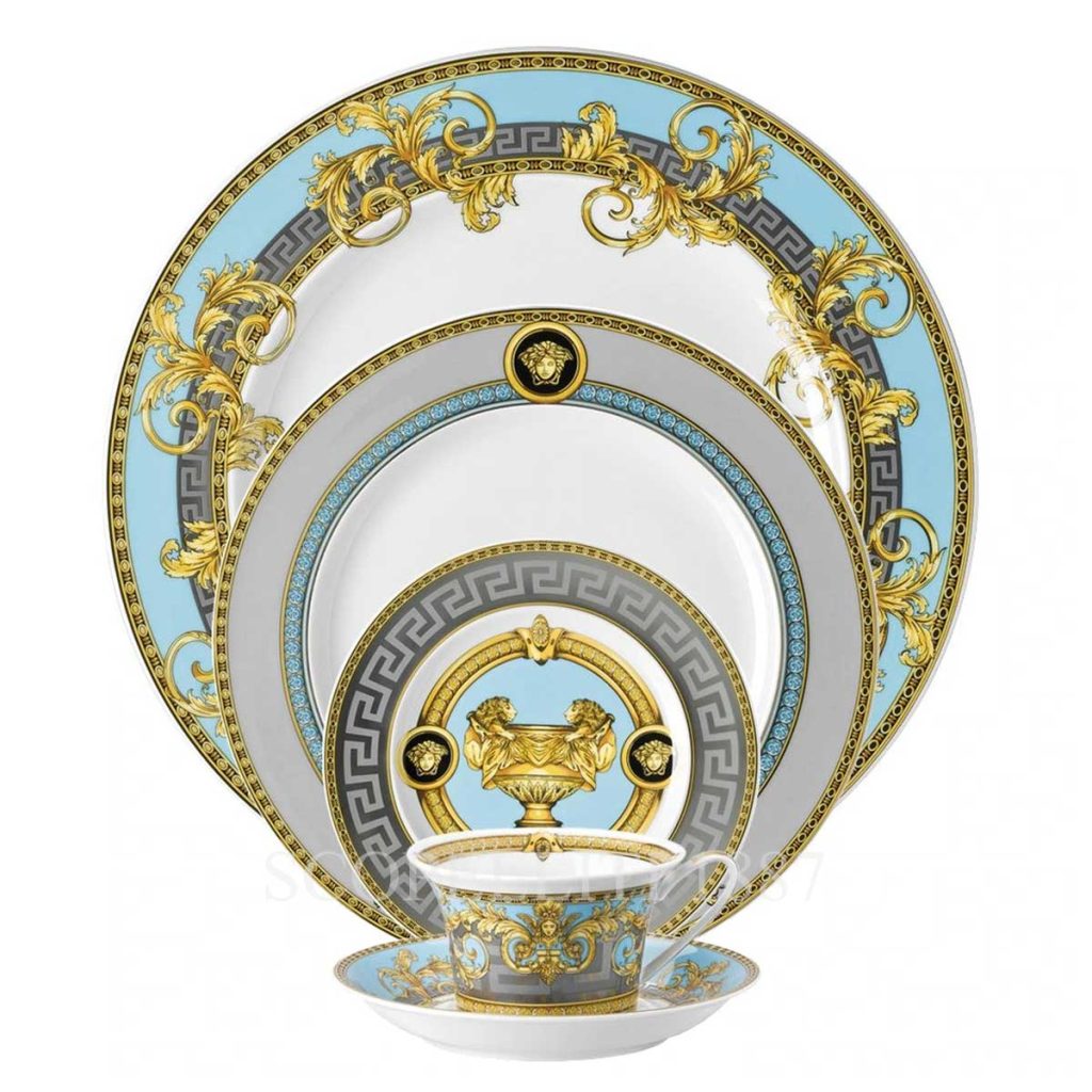 versace prestige gala le bleu 5 piece place setting