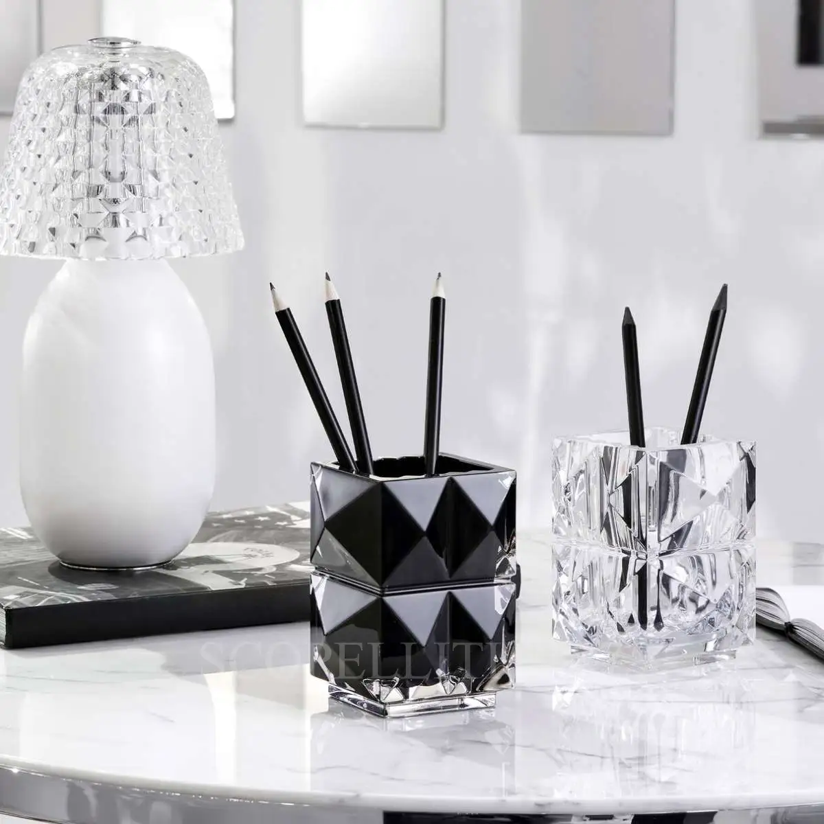 baccarat louxor crystal pencil holders
