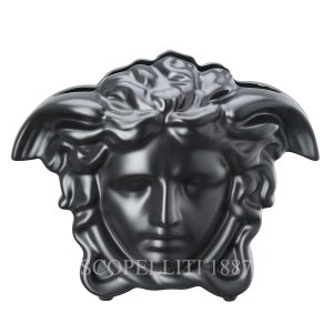 versace vase 21 cm black medusa grande