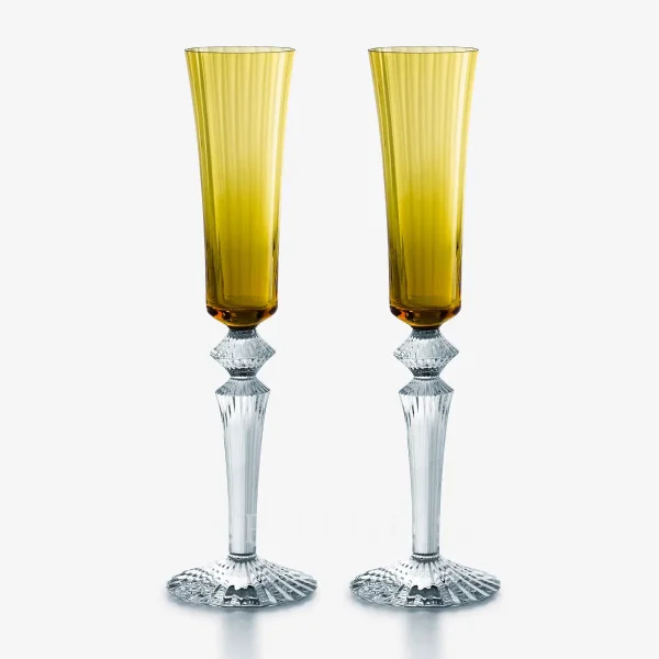 baccarat mille nuits flutissimo champagne flute amber