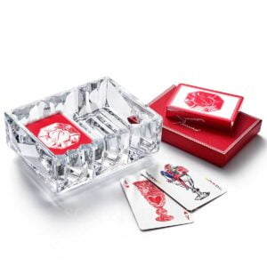 baccarat louxor crystal vide-poche and poker card game