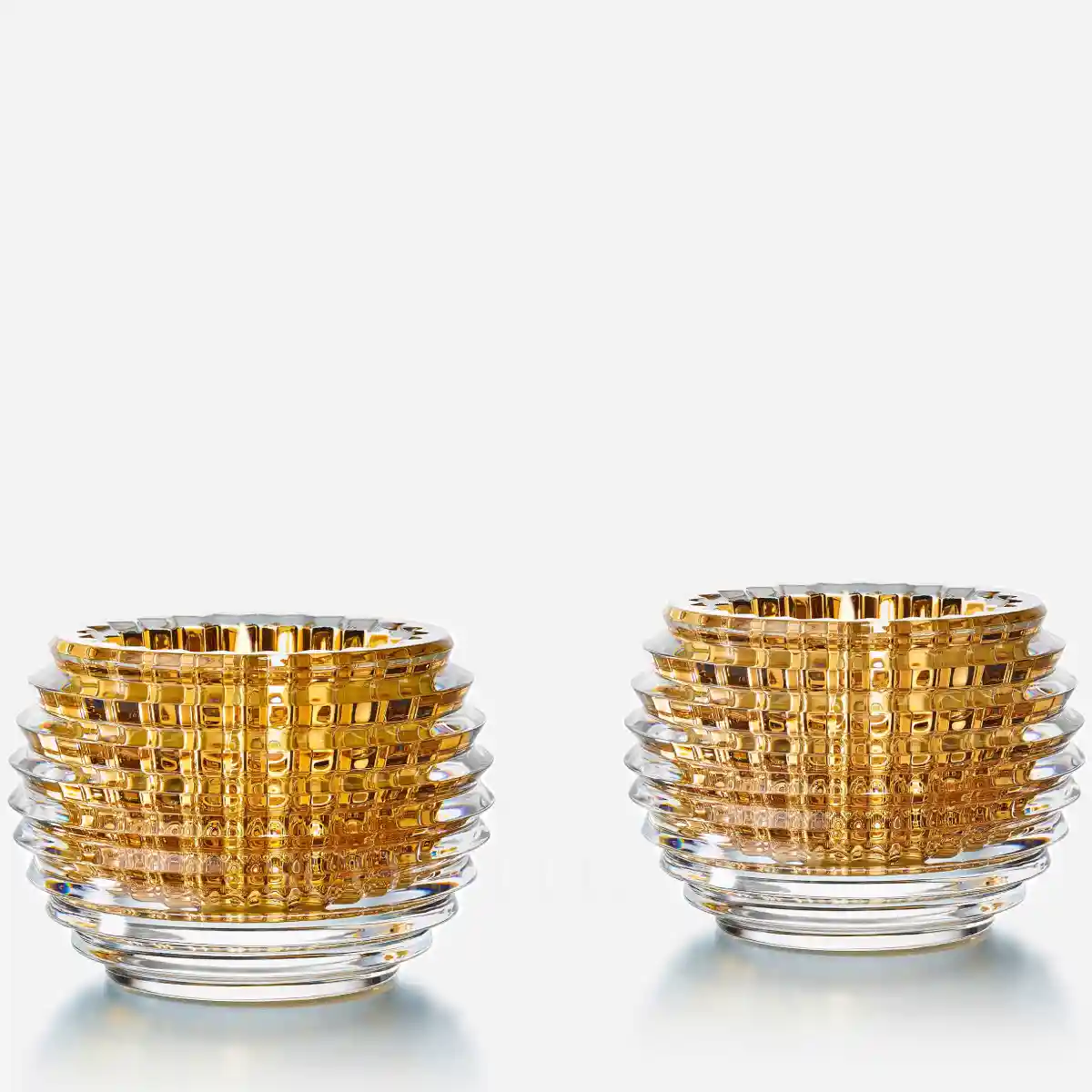 baccarat eye votive set gold crystal
