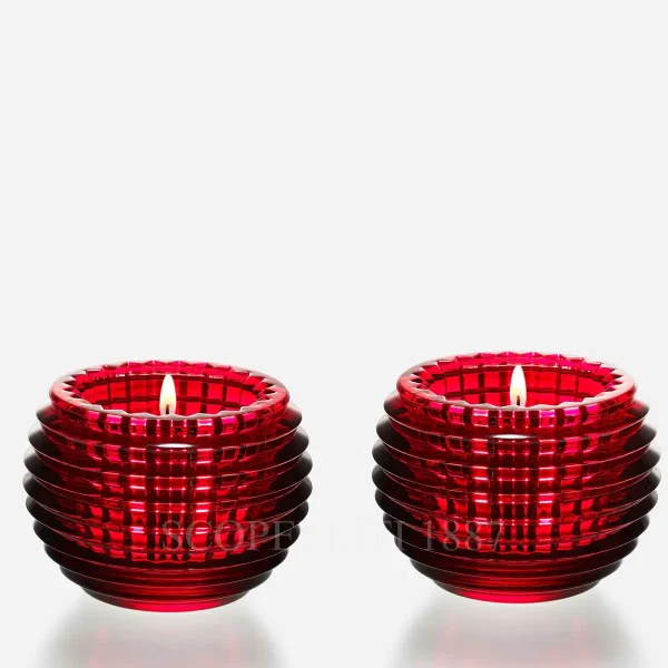 baccarat crystal red eye votive set
