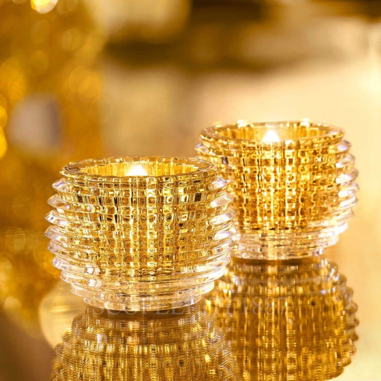 baccarat crystal gold eye votive set