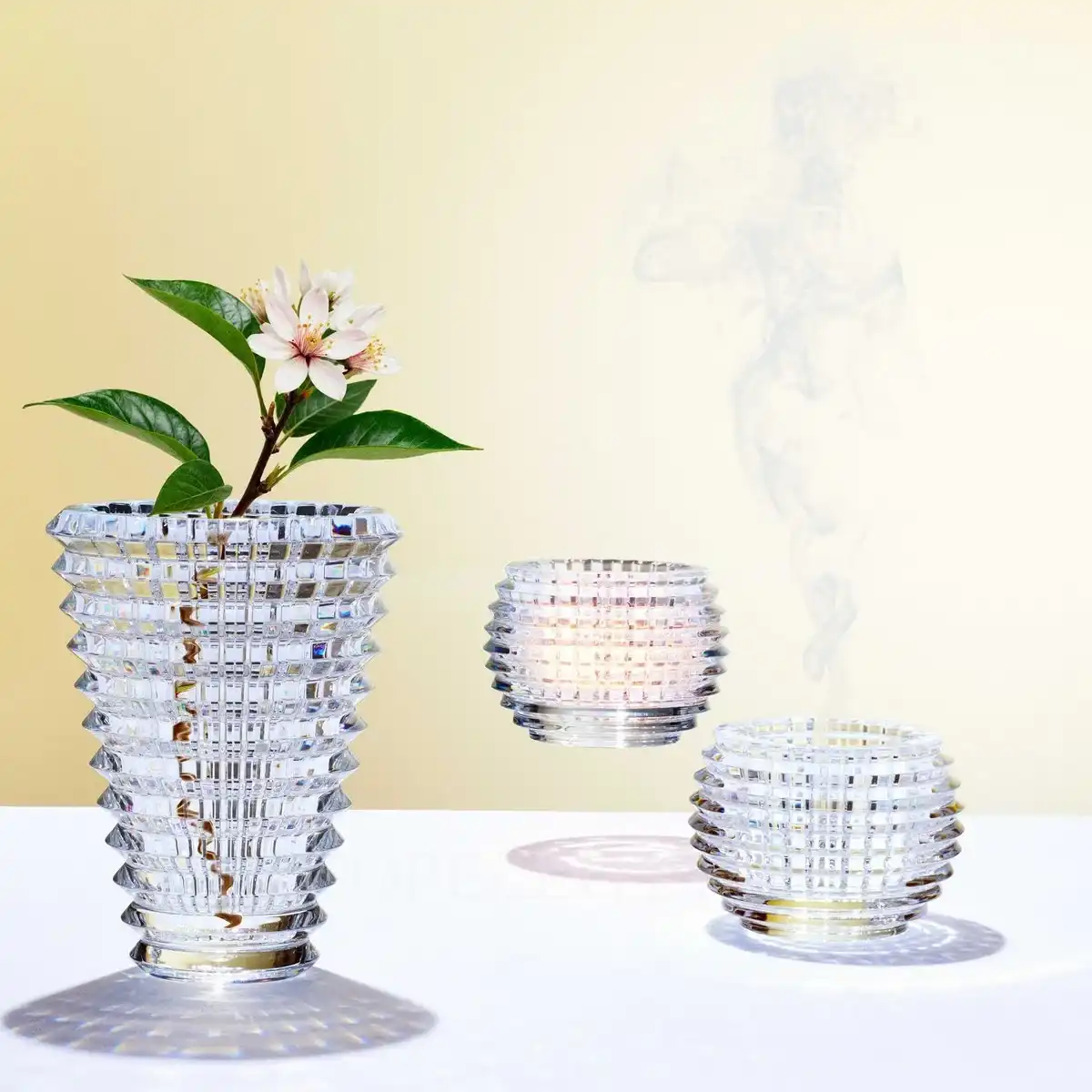 baccarat crystal clear eye votive set