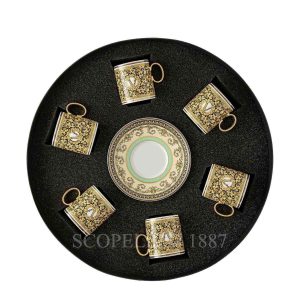 versace 6 espresso cups and saucers gift set barocco mosaic