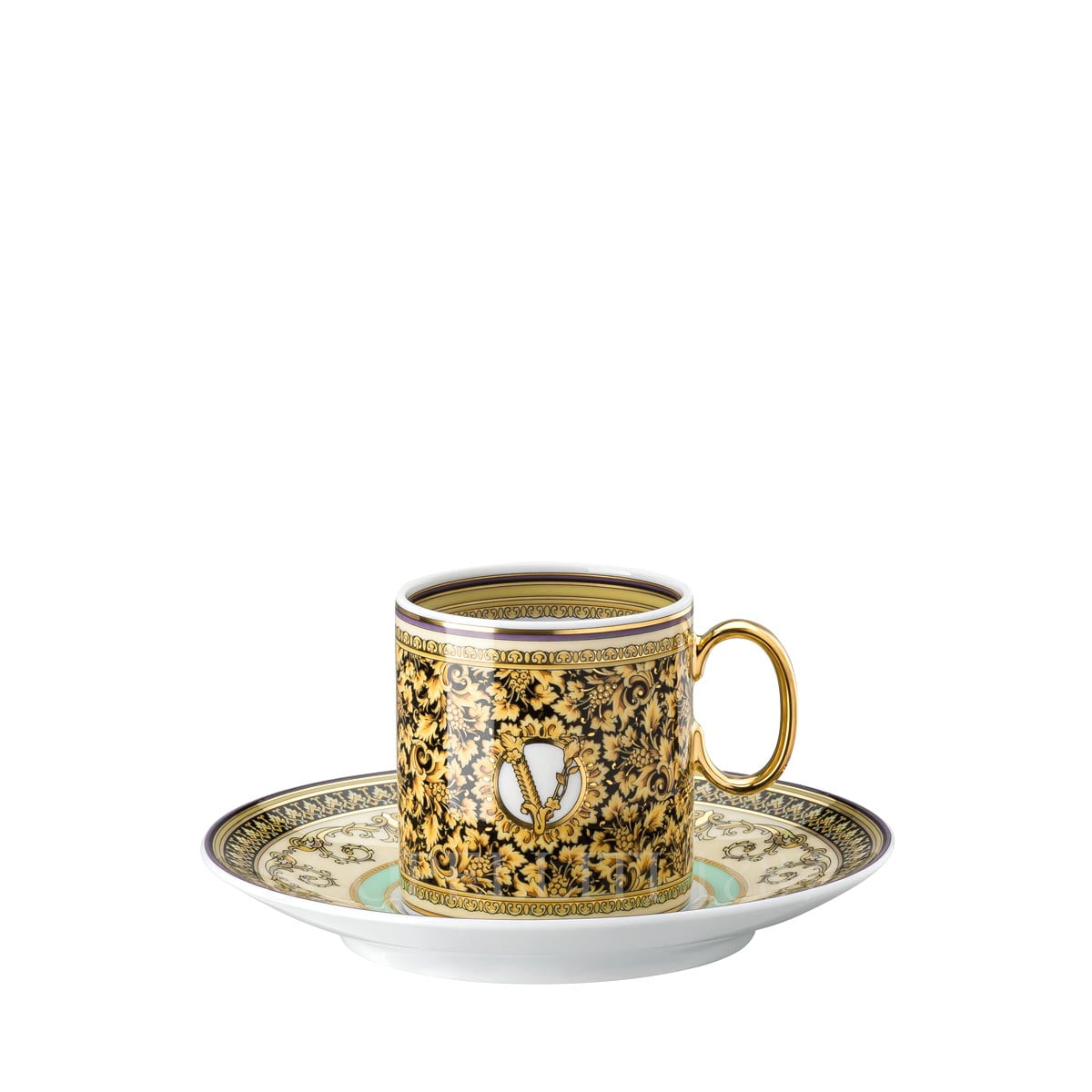 Versace Espresso Cup and Saucer Barocco Mosaic - Versace Tableware