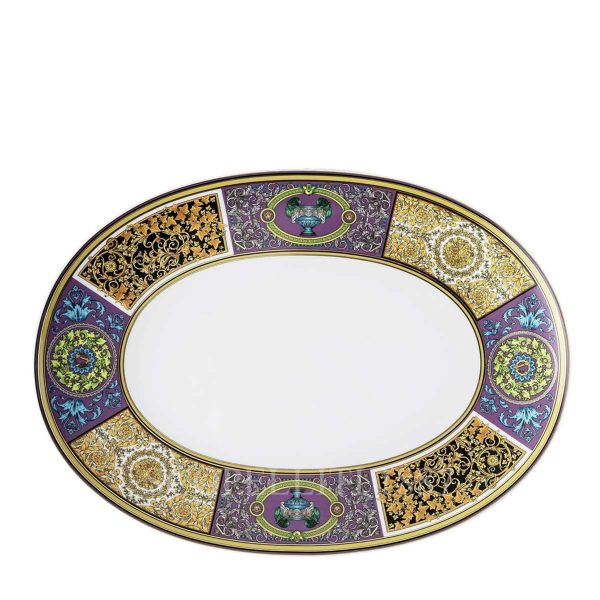 versace barocco mosaic oval platter 38 cm