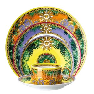 versace jungle animalier 5 piece place setting