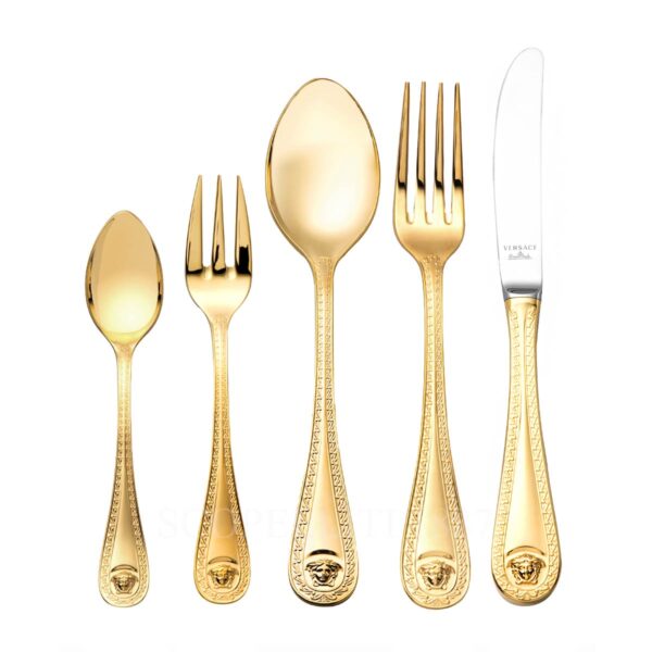 versace medusa cutlery gold plated 30 pcs gift set