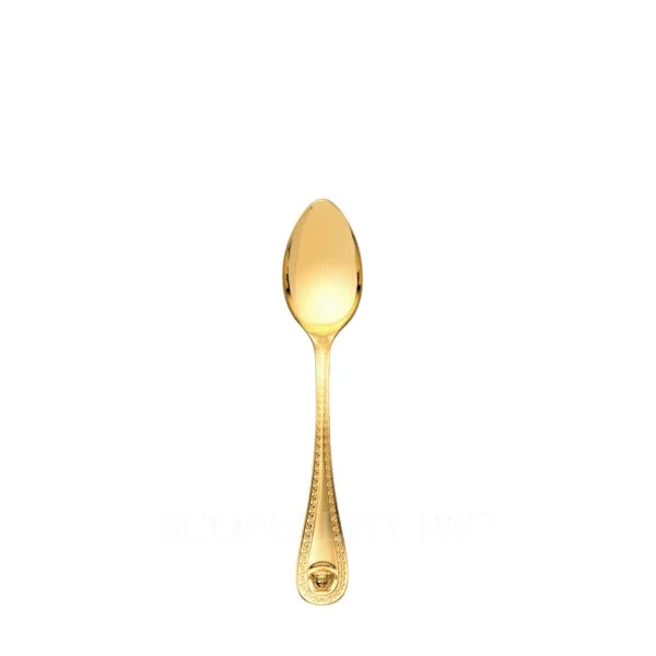 versace medusa cutlery gold plated coffee spoon