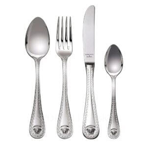 versace medusa cutlery silver plated 4 piece place setting