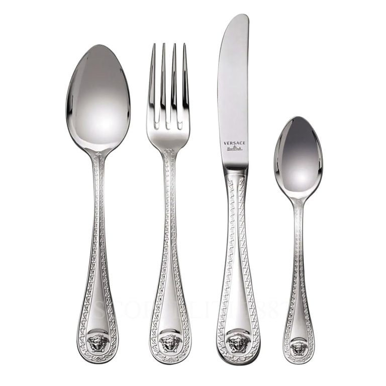 versace 4 piece place setting medusa cutlery silver plated