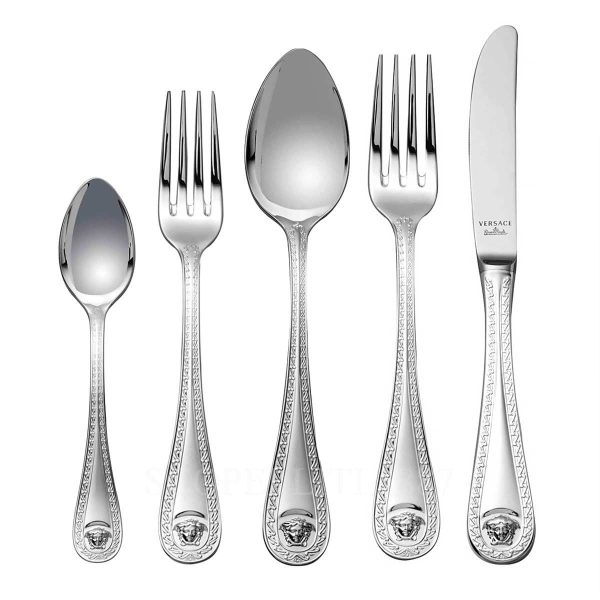 versace 5 piece place setting medusa cutlery silver plated