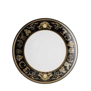 versace virtus gala black dessert plate 21 cm