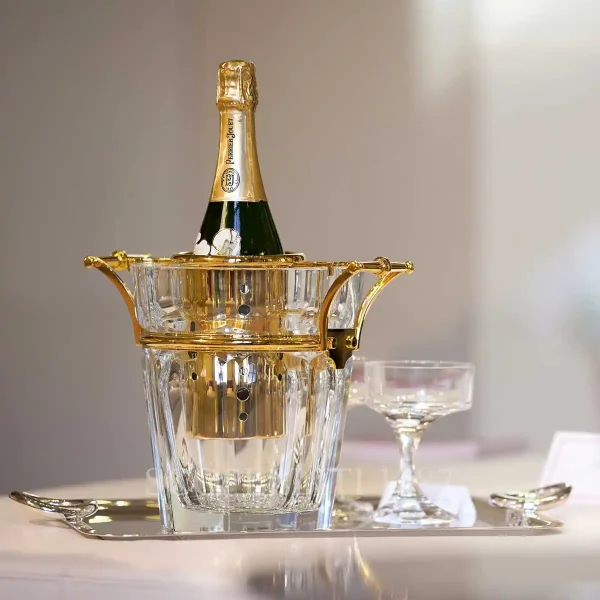 baccarat harcourt champagne cooler clear gold