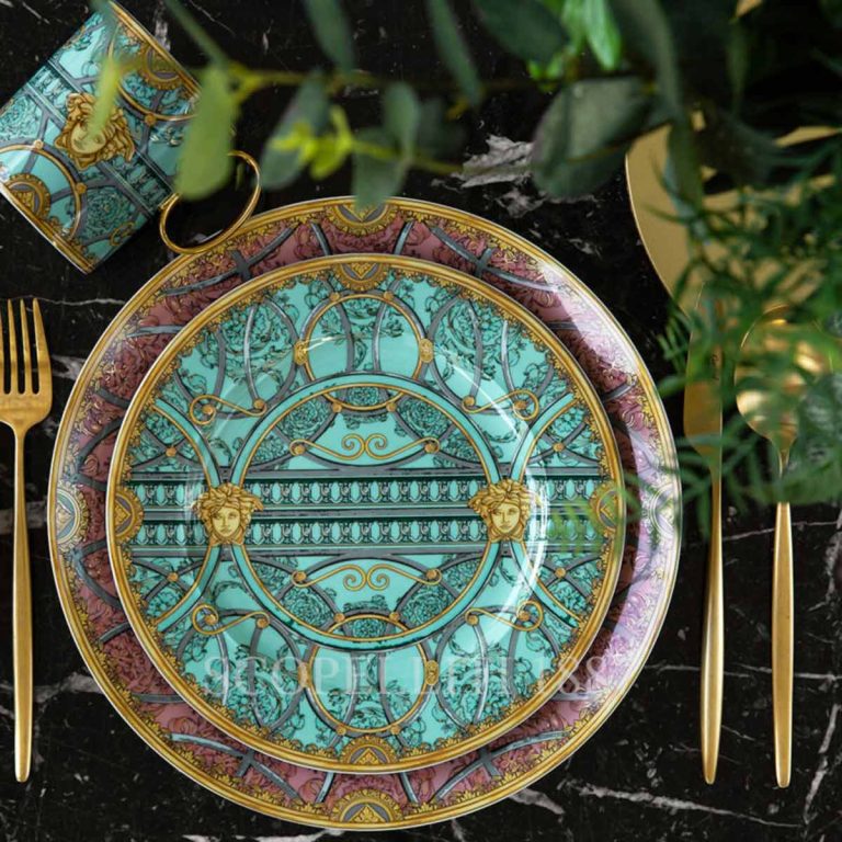 versace la scala del palazzo green dinnerware