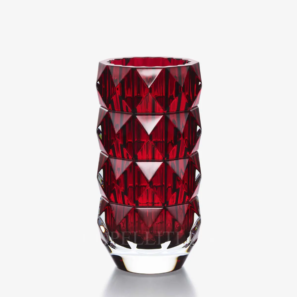 baccarat louxor crystal vase red