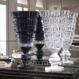 baccarat antique vase black and clear limited edition