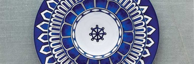 hermes plates bleus