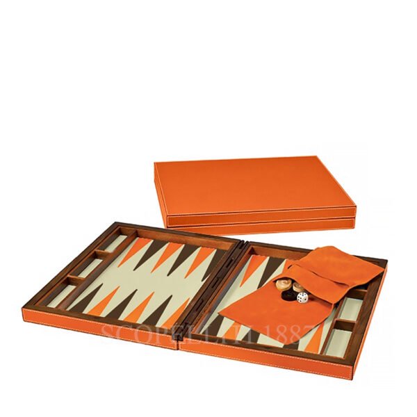 backgammon case large giobagnara in leather