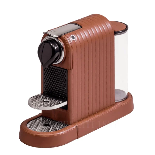 giobagnara citiz lines leather nespresso coffee machine color siena