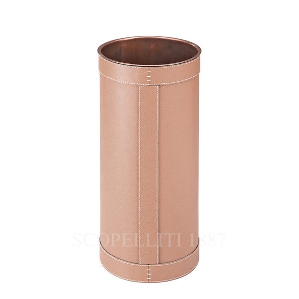 giobagnara umbrella stand in leather sand color