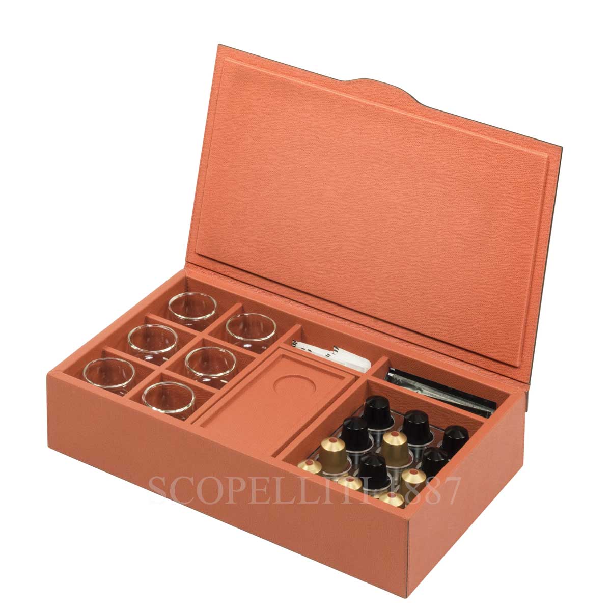 En onderdelen Neem een ​​bad Nespresso Classic Capsules Box Large in Leather | Gift