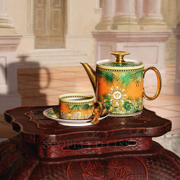 versace tea cup and teapot jungle