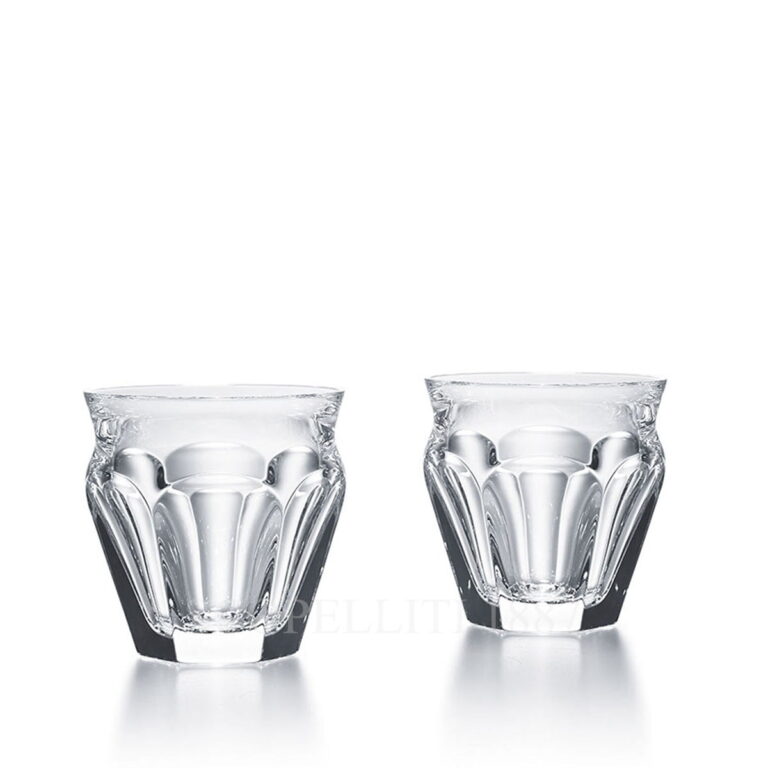 baccarat harcourt talleyrand set two crystal tumblers