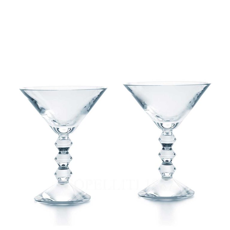 baccarat vega set of 2 martini glasses