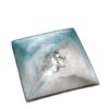 Daum Cavalcade Crystal Tray Grey Blue