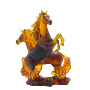 daum cavalcade two horses sculpture