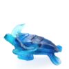 Daum Crystal Sea Turtle Mer de Corail Large Blue Numbered Edition