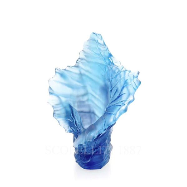 daum coral sea blue vase