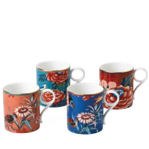 wedgwood paeonia blush set of 4 mugs