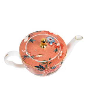 wedgwood paeonia blush teapot porcelain