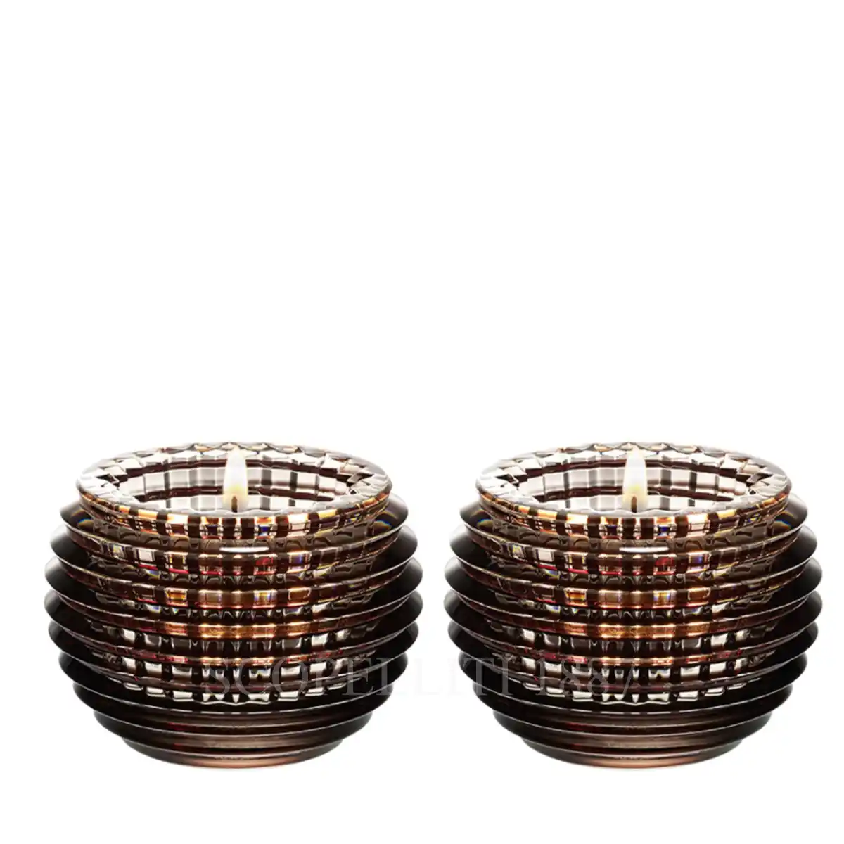 baccarat crystal gray eye votive set