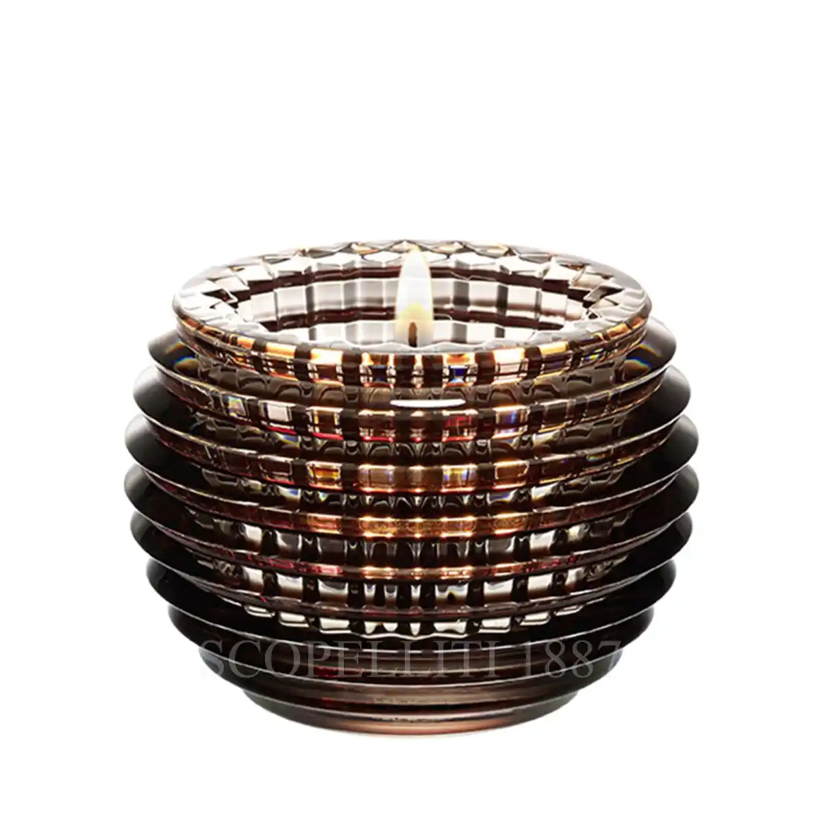 baccarat eye votive candle holder gray