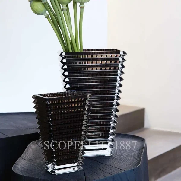 baccarat eye vase large gray