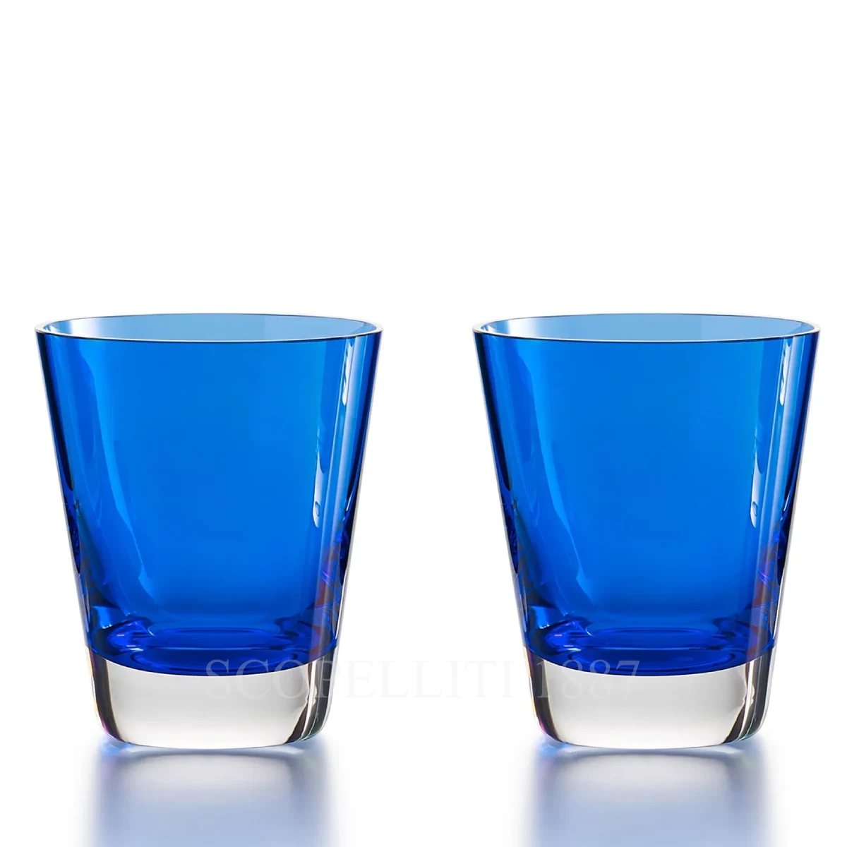 baccarat mosaique crystal tumbler blue