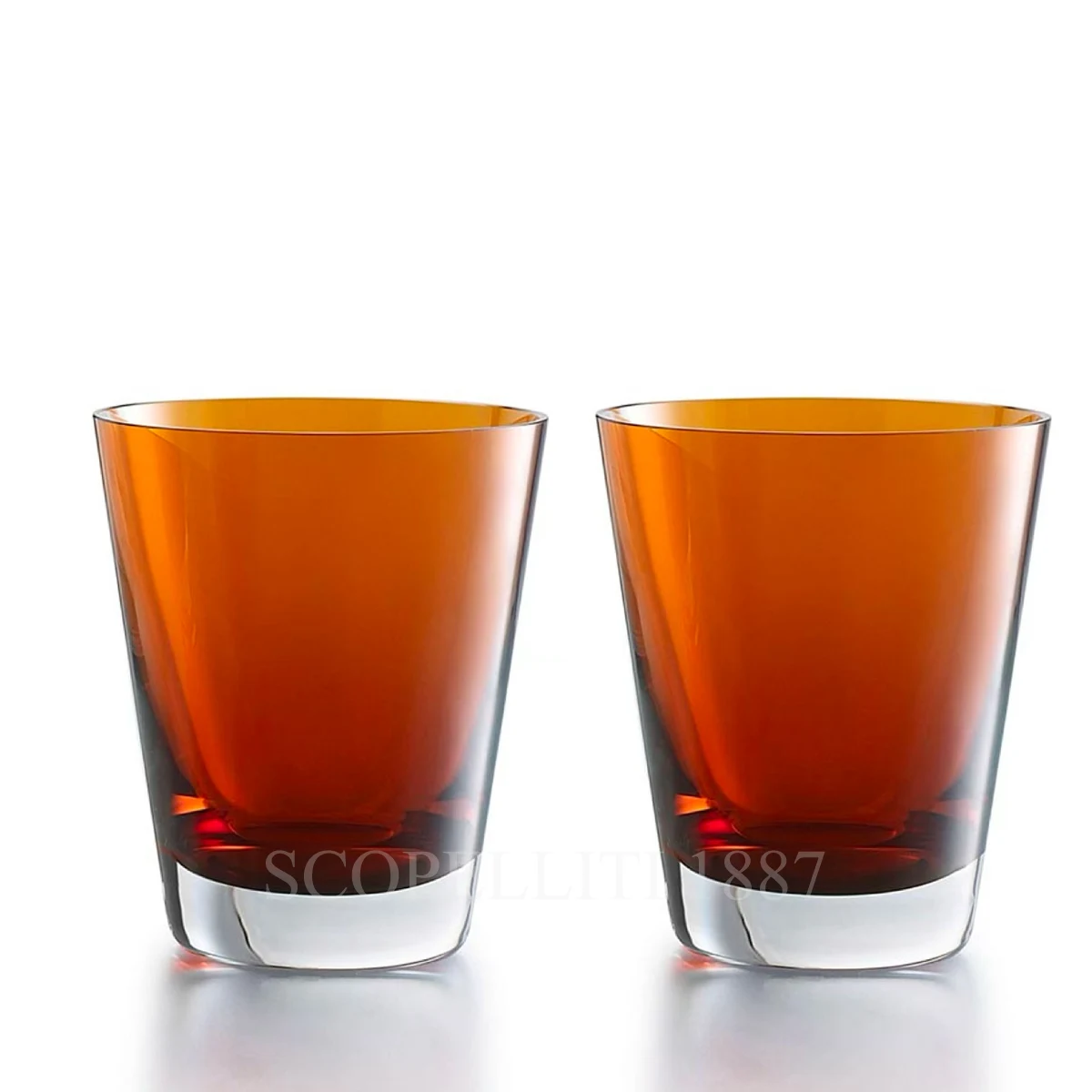 baccarat mosaique crystal tumbler orange