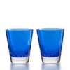 Baccarat Mosaique Set Two Crystal Tumblers Blue
