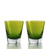 Baccarat Mosaique Set Two Crystal Tumblers Moss