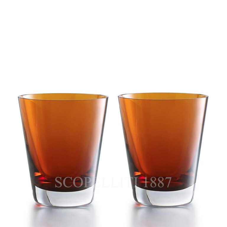 baccarat mosaique crystal tumbler orange