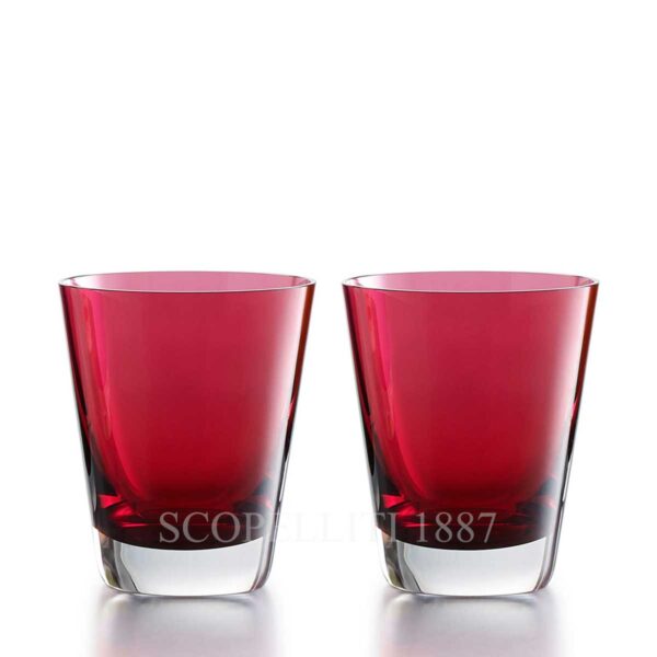 baccarat mosaique set two tumblers red