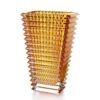 Baccarat Eye Vase Large Amber Gold