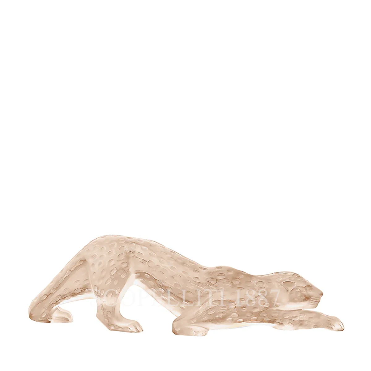 lalique zeila panther sculpture gold luster